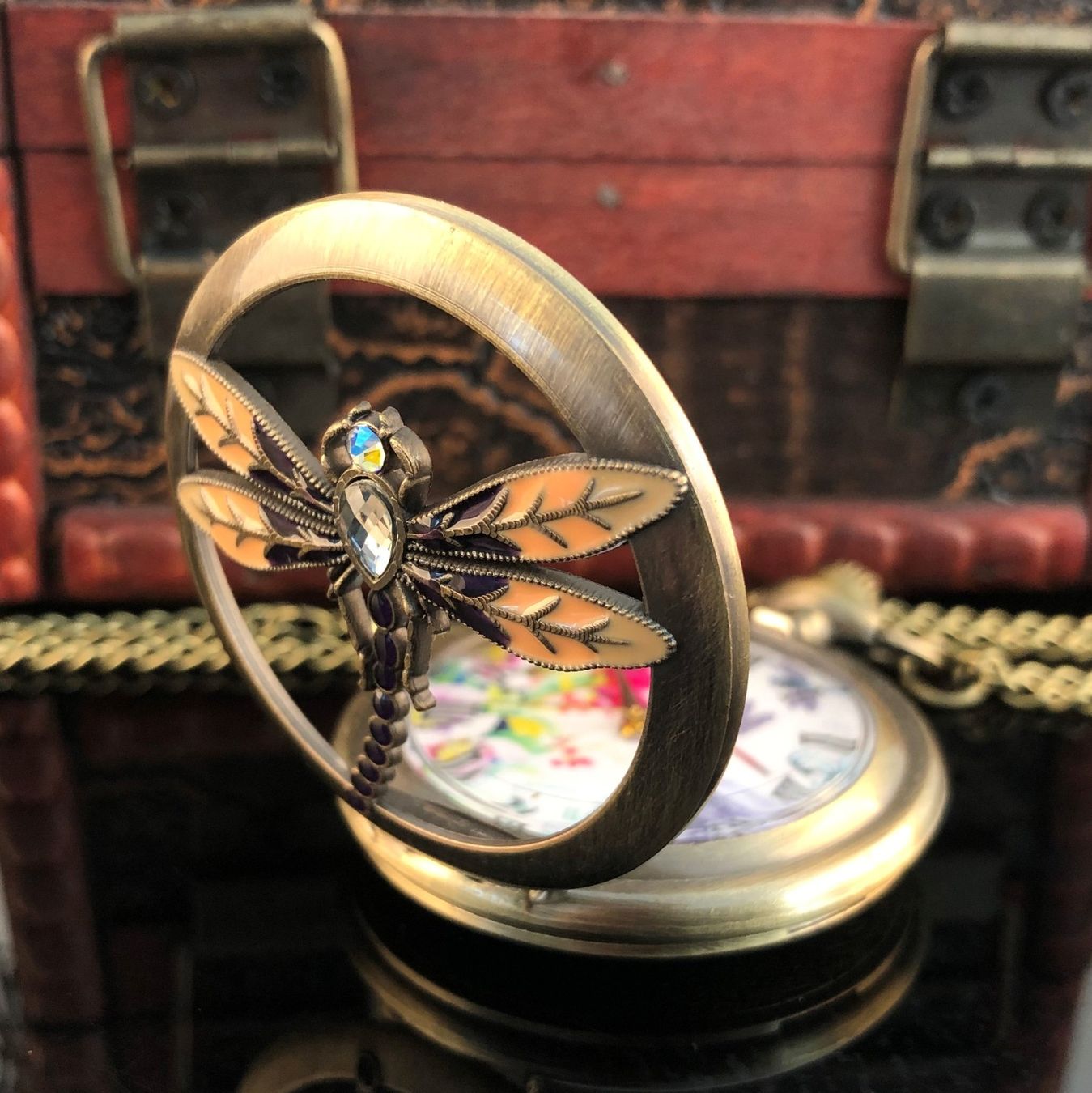 Orologi: Taschenuhr Halskette Libelle Dragonfly – Nuovo e nell'imballaggio originale da Gurmels venduto da Swisspod 2