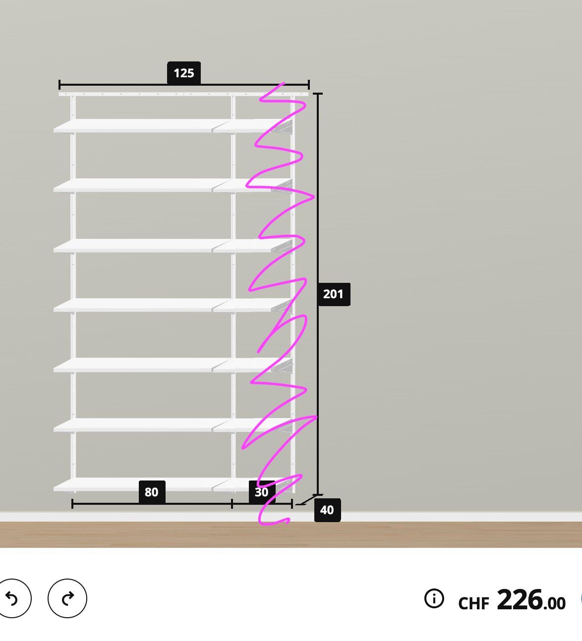 Ikea Scaffali: Regalsystem BOAXL weiss – komplett – Usato da Kriessern venduto da rene1987 1