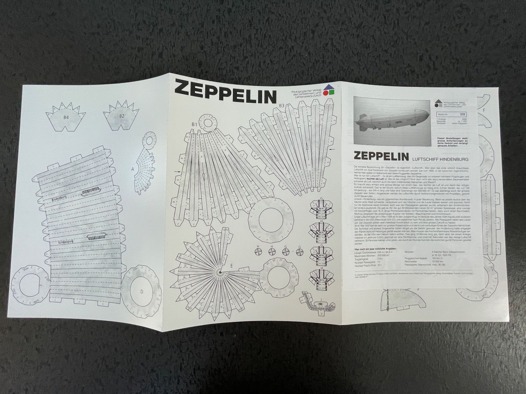 Kit bricolage: Bastelbogen Zeppelin / Luftschiff Hindenburg Nr.328 – Nuovo (secondo la descrizione) da Füllinsdorf venduto da bienli 7