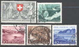 1953, Pro Patria, ohne Falz, gestempelt