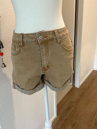 Damen Jeans Shorts hellbraun Grösse M