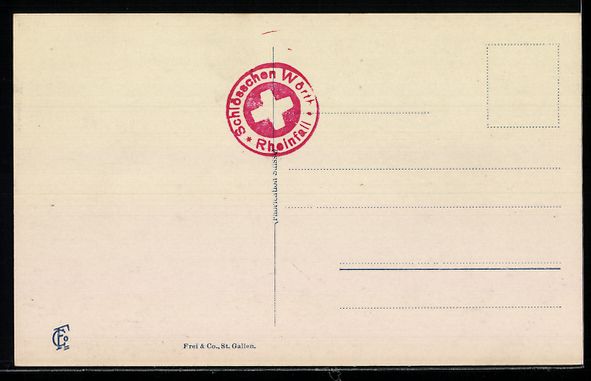 Cartoline postali: Neuhausen am Rheinfall, Schlösschen W – Usato da Berlin venduto da bartko-reher 1