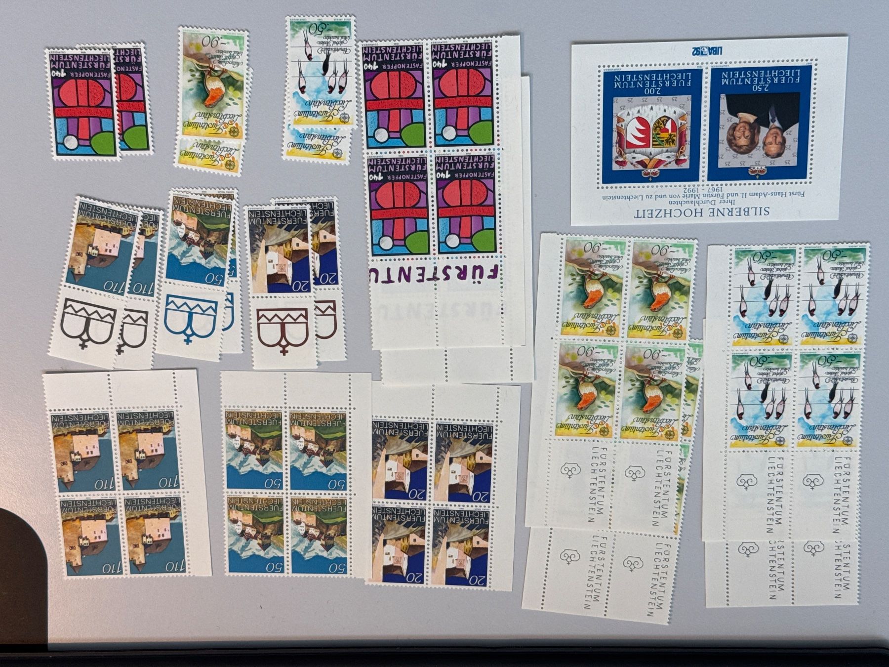 Tutti i francobolli: 1986 Liechtenstein, postfrisch – Usato da Küssnacht am Rigi venduto da POSTOMASTER