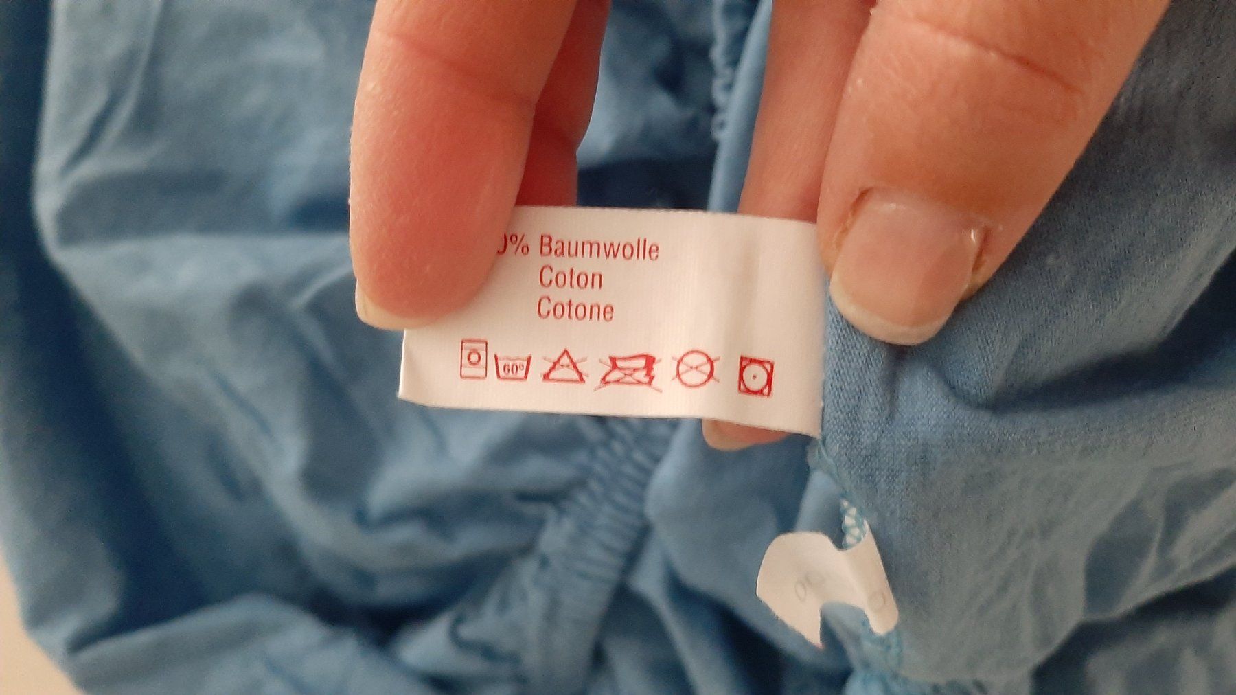 Biancheria da letto: K..134 R) Fixleintuch 2er Set Hellblau – Usato da Wil SG venduto da AmandaCreations 3