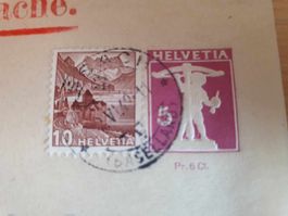 Deux timbres Suisse anciens 5 et 10 centimes