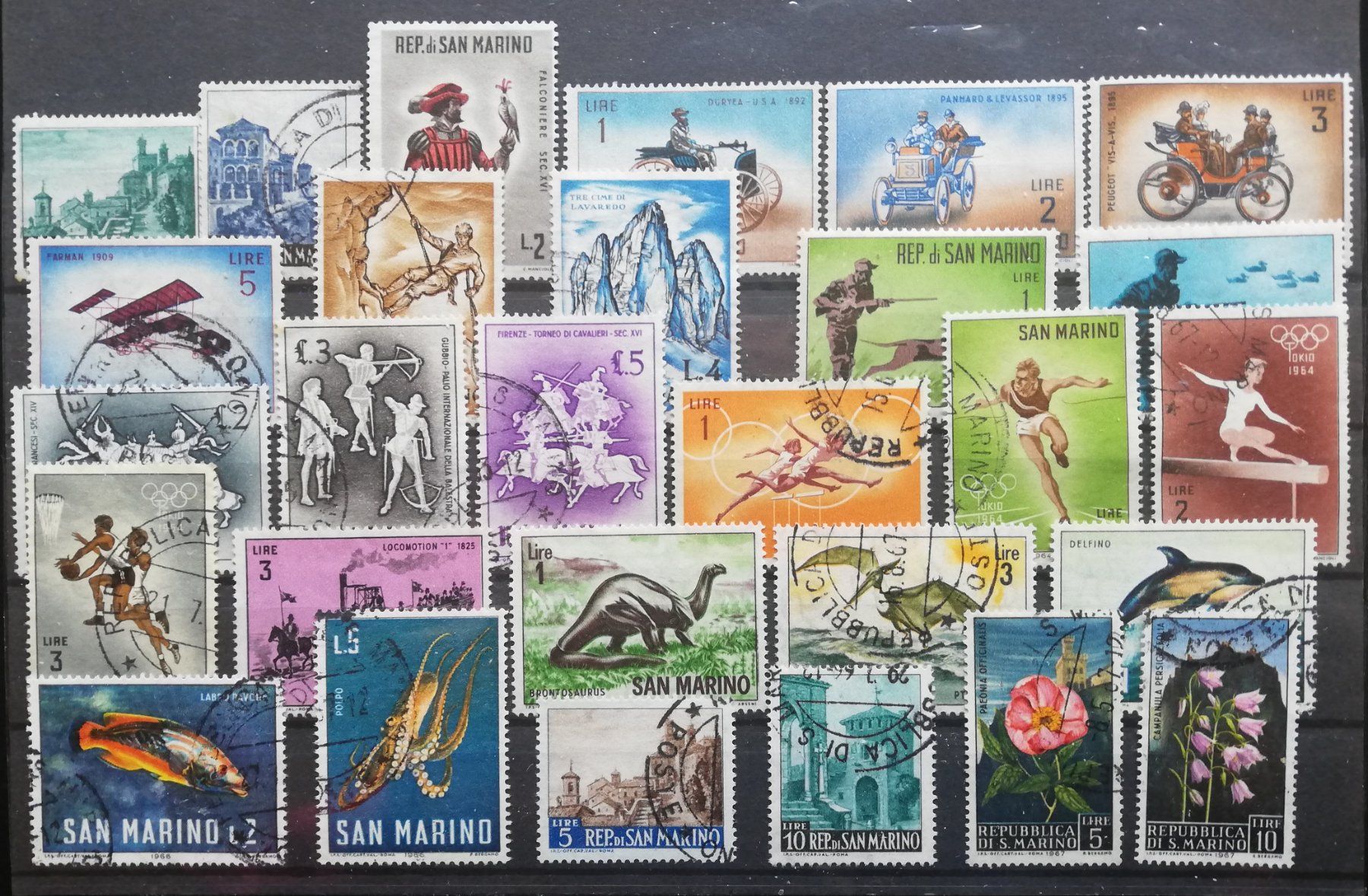 Tutti i francobolli: San Marino Briefmarken 1961 - 1967 – Usato da Gümligen venduto da Fairseriver