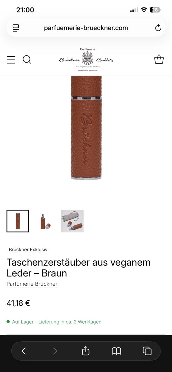 Profumi & Eau de Toilette: Brückner - Taschenzerstäuber, neu – Nuovo e nell'imballaggio originale da Oberdorf BL venduto da Fiomina1 2