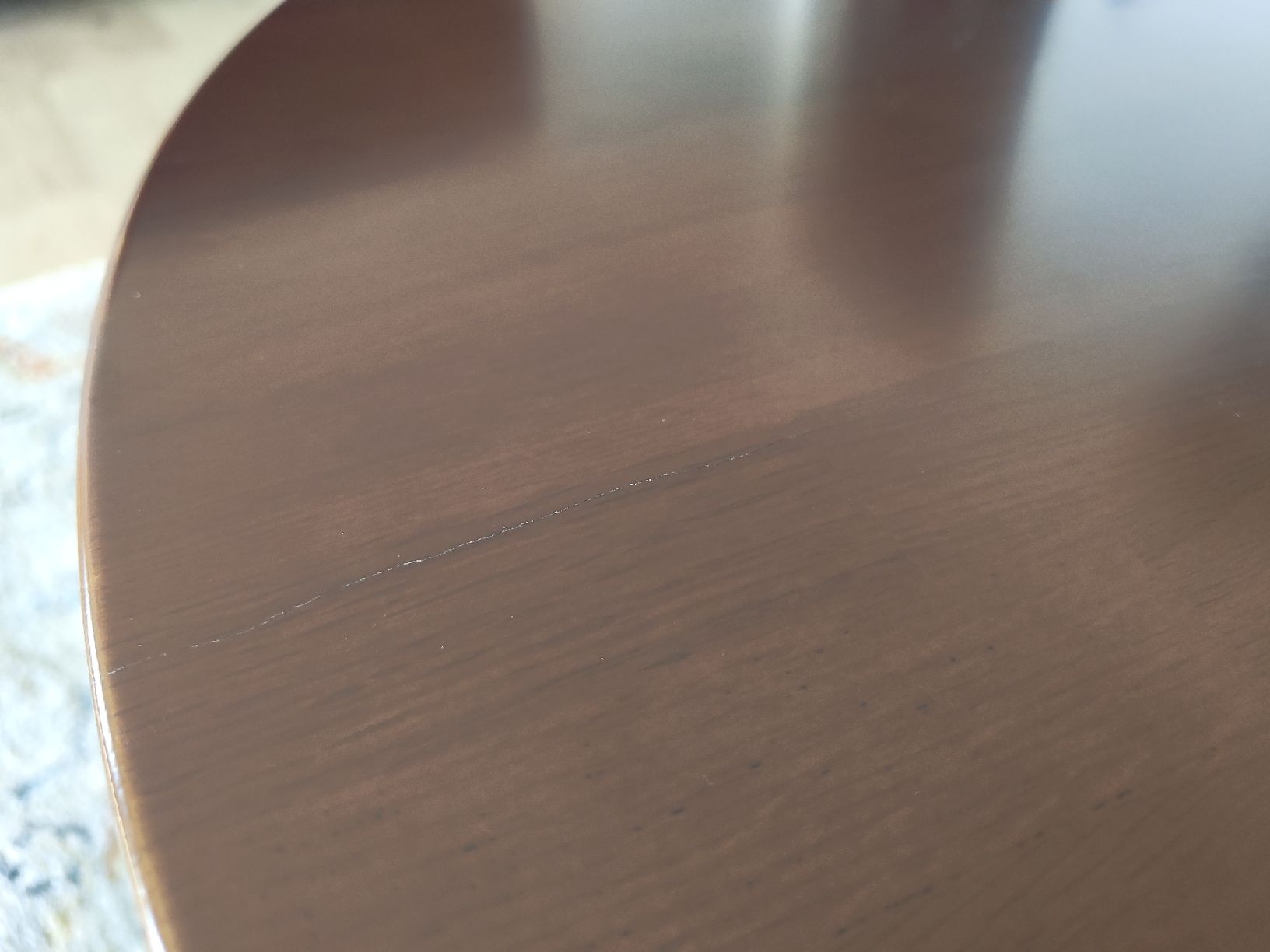 Servierplatten: Runde Tischplatte, Holz dunkel, Eiche – Neu (gemäss Beschreibung) aus Würenlos von Kev_adr_Mo 3