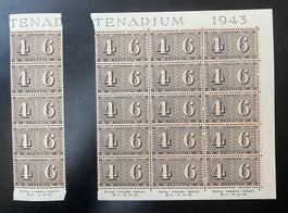 1943  -  2 VB ** zusammenhängend (Bogenrest) Nr. 258