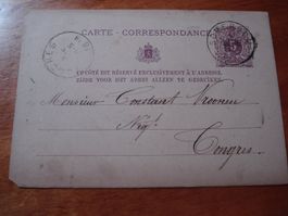 Alte Ganzsache Belgien (1878) gelaufen