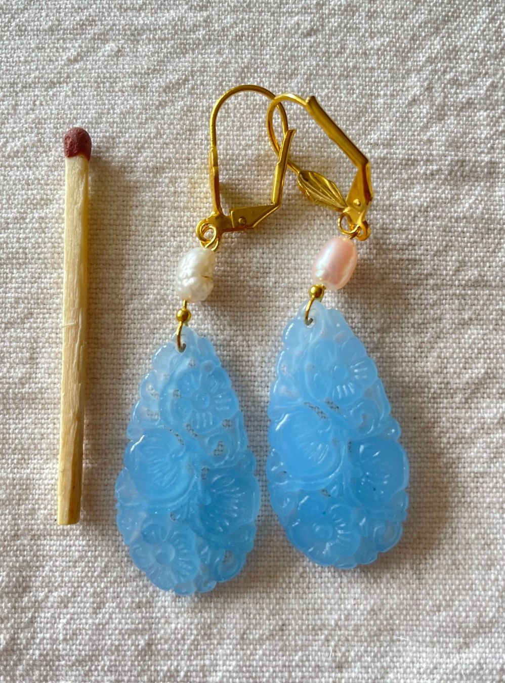 Orecchini pendenti & Orecchini a lobo: filigrane Ohrringe aus blauer jade – Nuovo (secondo la descrizione) da Zürich venduto da aannnnaa48