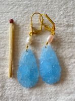 filigrane Ohrringe aus blauer jade
