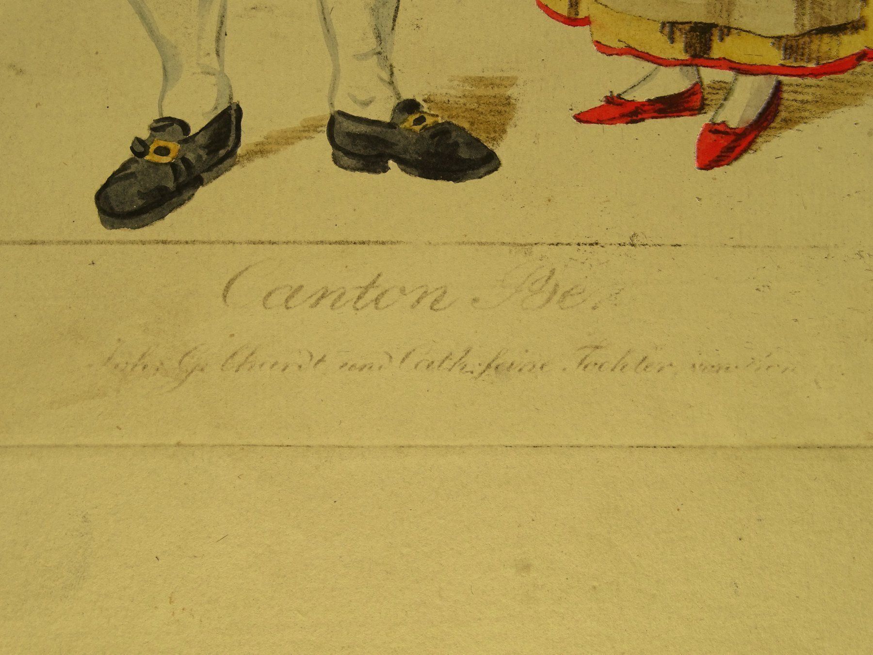 Foto & Immagini: KANTON BERN TRACHTEN, RADIERUNG UM 1802 – Usato da Grüningen venduto da Kartensammler 4