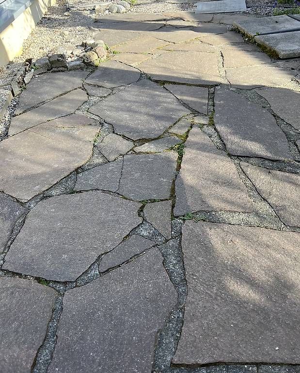 Servierplatten: Garten Platten polygonal Porphyr noch ca. 45m2 – Gebraucht aus Laufenburg von vati118 1