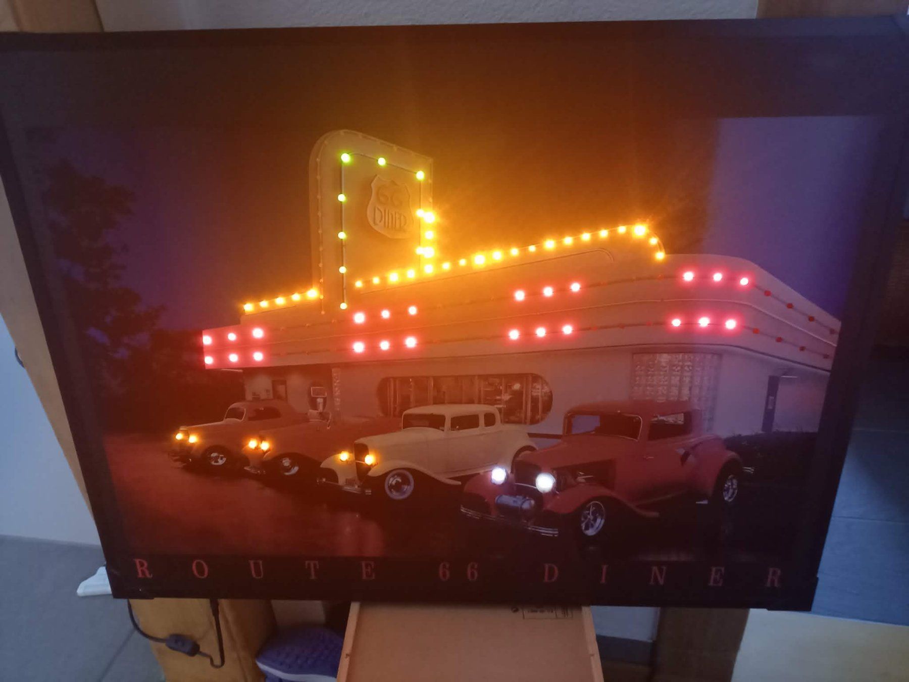 Foto & Immagini: Bild mit LED-Beleuchtung,  Route 66 Diner – Nuovo (secondo la descrizione) da Pfungen venduto da hexenkutsche 6