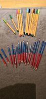 17 rot/blaue Farbstifte v.caran dache+ 13 von stabilo