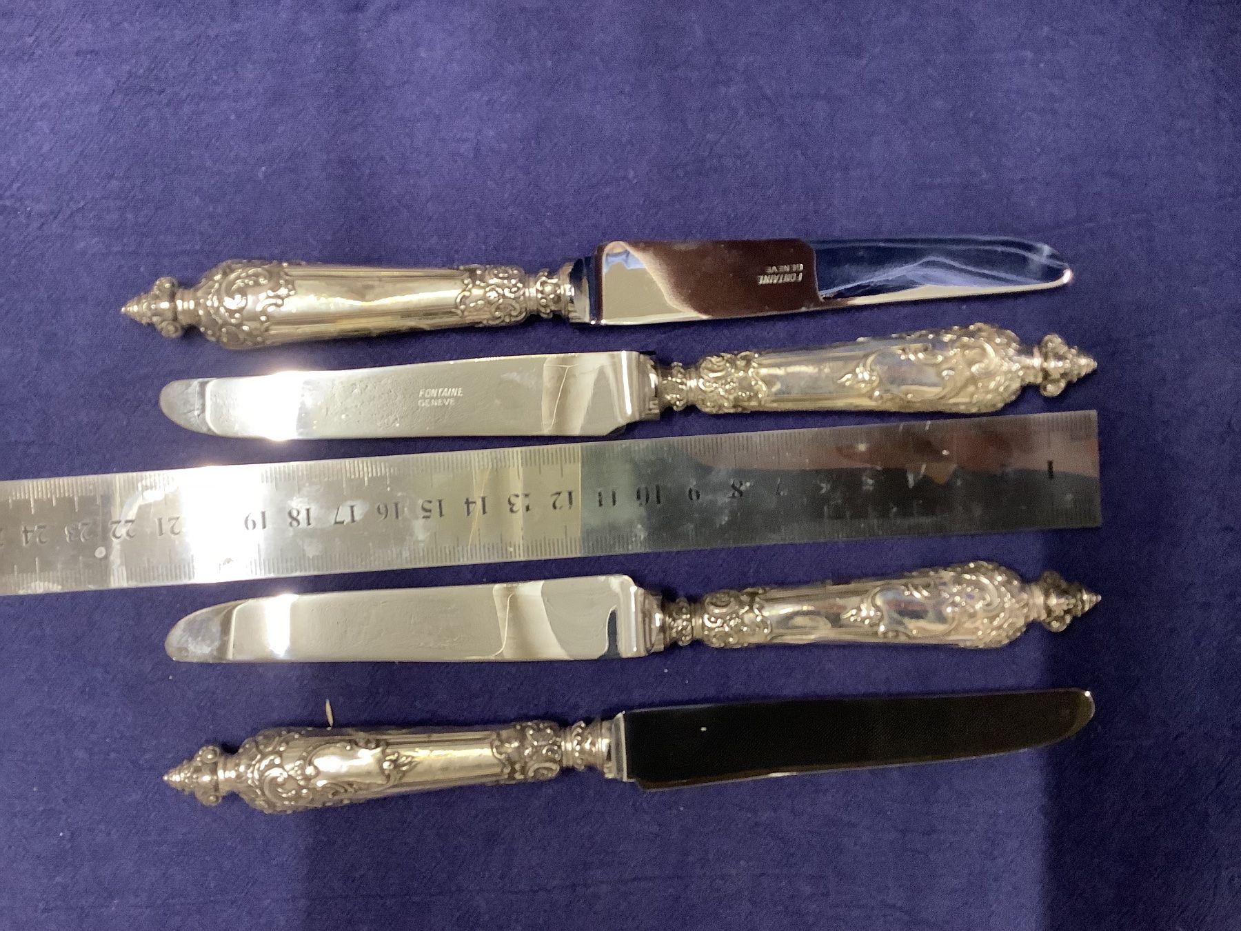 Posate: 4 couteaux entrée, manche Minerve Argent – Usato da ORBE venduto da mar_j9rz 6