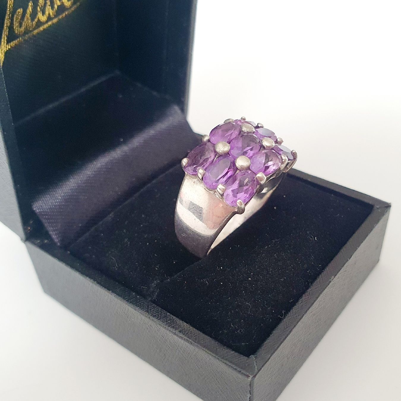 Anelli: Ring mit Amethysten in Silber 925, Gr 19,3 mm – Usato da Kreuzlingen venduto da Wunderkiste123 3