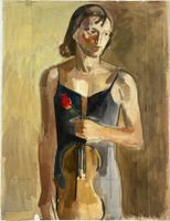 Hans Rohner - Lotte Rohner-Kraft mit Violine