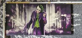 Joker handgemalt aus London, Leinwandbild, 3-teilig