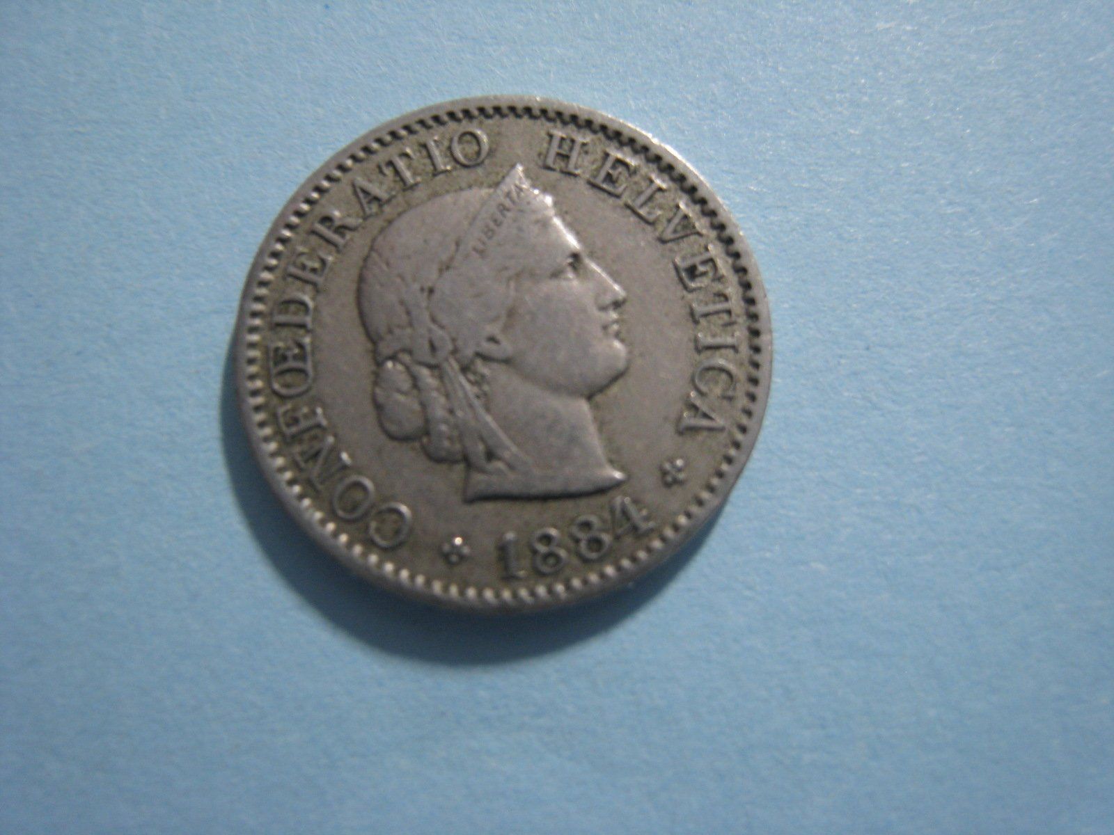 Tutti le monete: 5 Rappen 1884 ss  + ( 25 ) – Usato da Aarwangen venduto da Pinsel7890