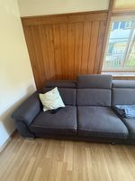 Ecksofa grau mit elektrischer Verstellung und Chaiselongue