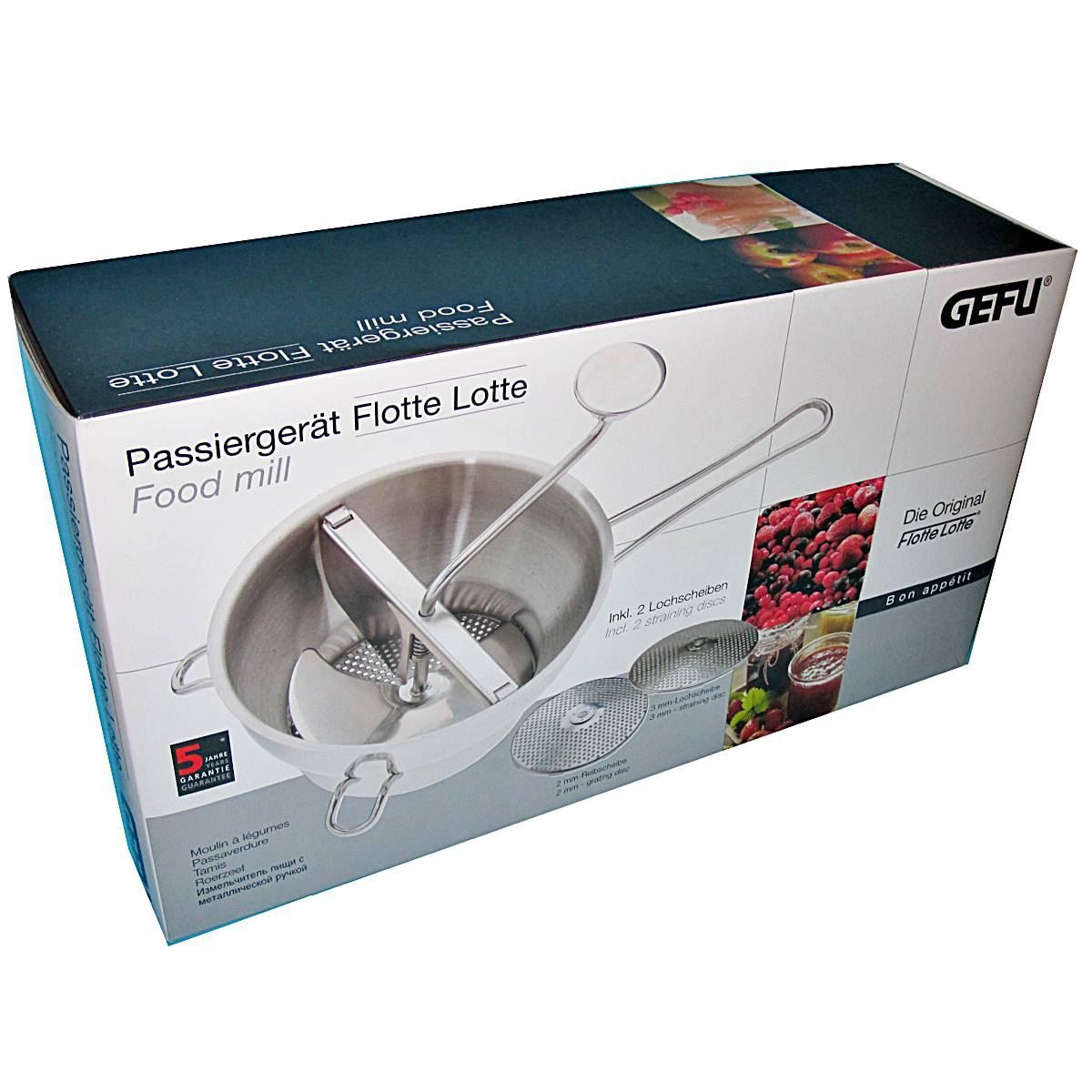 Elettrodomestici da cucina: Passiergerät, Passe-vite -Flotte Lotte- – Nuovo e nell'imballaggio originale da Wettingen venduto da kochshop 1