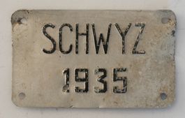 Velonummer Schwyz 1935