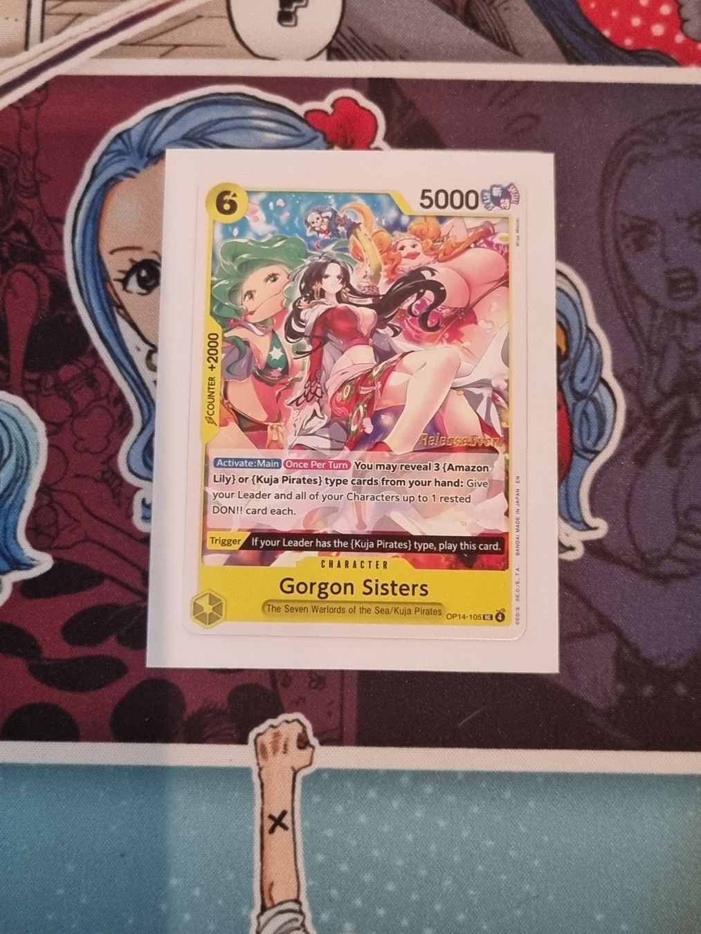 Bandai Carte collezionabili: OPTCG Gorgon Sisters OP14-105 EN Release Event – Usato da Willisau venduto da Odie1812