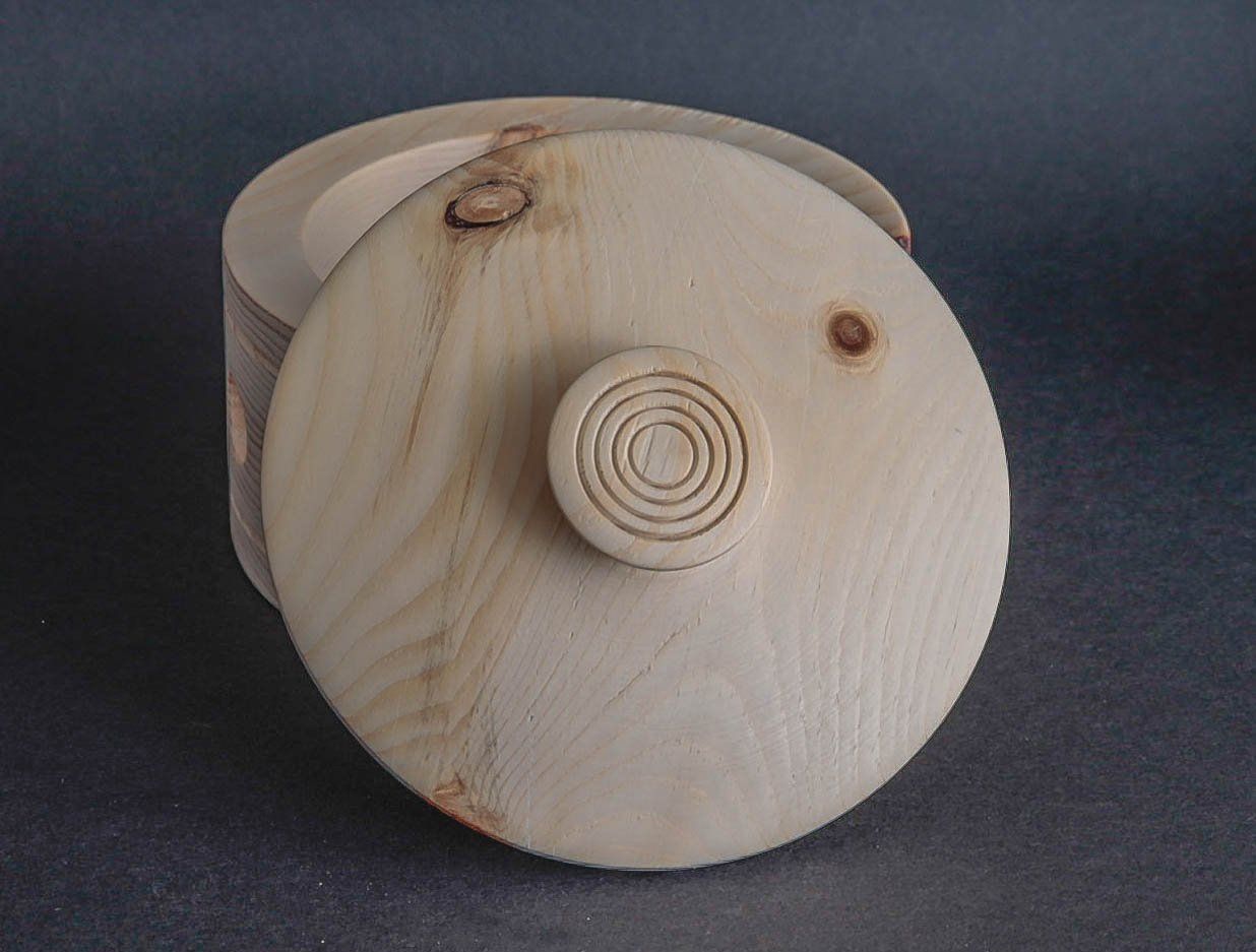 Articoli in legno: Duftdose mit Deckel, Arvenholz – Nuovo (secondo la descrizione) da Wil SG venduto da Fischweiher42 3
