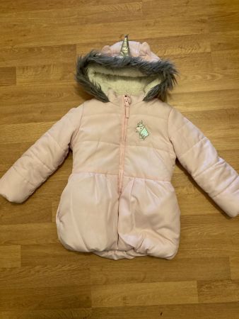 Einhorn Mädchen Winterjacke Gr. 98