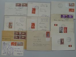 1938-1941, 11 saubere Belege: PRO PATRIA, günstig !