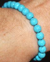 Armband L-6651 – Südafrikanische Türkis – 8mm Perlen – elast