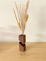 Dekorative Holz-Vase „Bonnie & Clyde“, Akazienholz