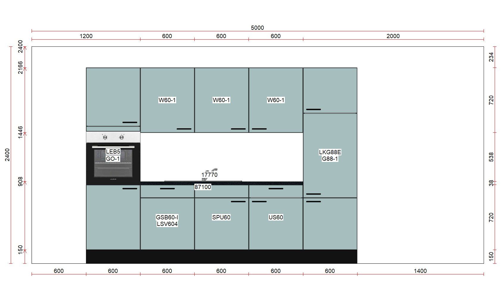 Cucine complete: Küche mit Kochinsel – Nuovo e nell'imballaggio originale da Sursee venduto da Prelude77 3