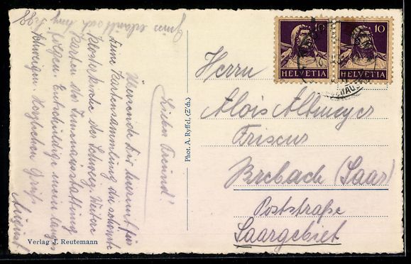 Cartoline postali: AK Rheinau, Klosterkirche mit Brücke – Usato da Berlin venduto da bartko-reher 1