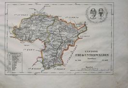Uri und Unterwalden Karte 1838