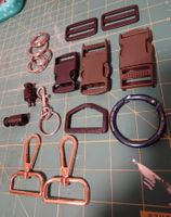Taschenzubehör Set Schnallen Karabiner Ringe D-Ringe neu