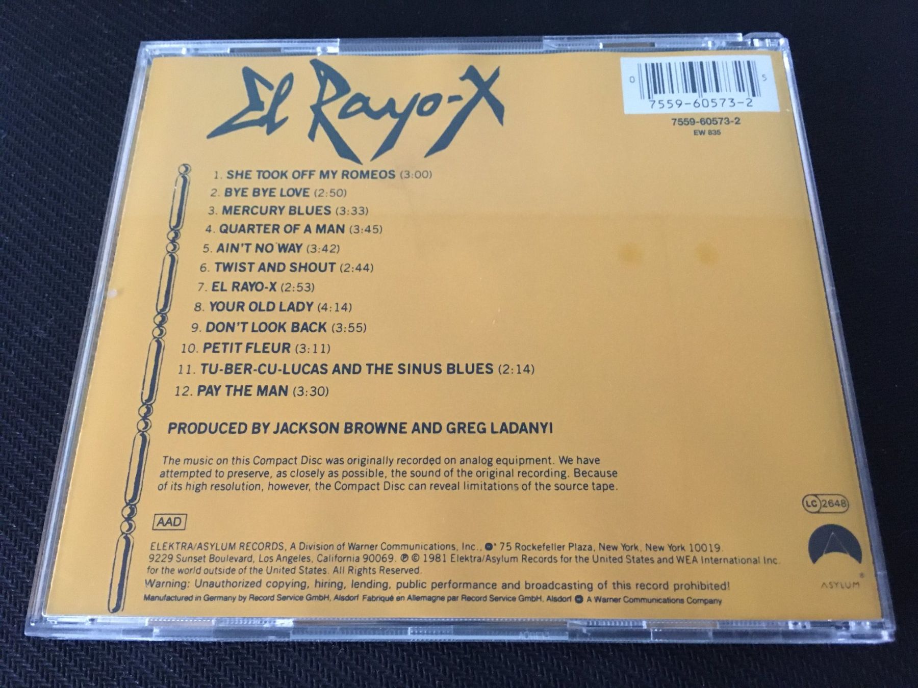 CDs: David Lindley - El Rayo X -CD- – D'occasion à St.Gallen par MedienJoe 2