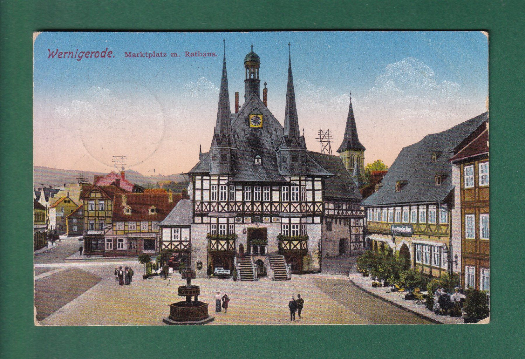Cartes postales: WERNIGERODE - Marktplatz - Rathaus - 1915 – D'occasion à Pully par nicecards-shop
