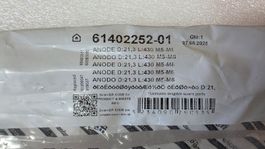 Anode chauffe-eau 21.3x430mm M5-M8 neuve Cipag