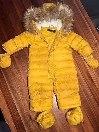 Süsser Winteroverall BOMBOOGIE, size 12, Senfgelb