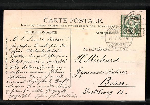 Cartoline postali: AK Bienne, Le Technicum, 1906 – Usato da Berlin venduto da bartko-reher 1