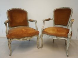 Zweimal Klasische Französische Fauteuil Stühle HE120