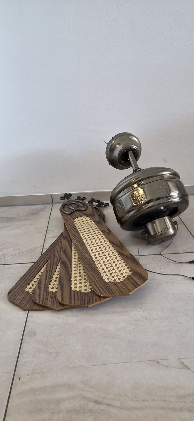 Ventilateurs: Deckenventilator 4 Blatt in Rattan Optik – Défectueux à Brunnen par Fredlenzo