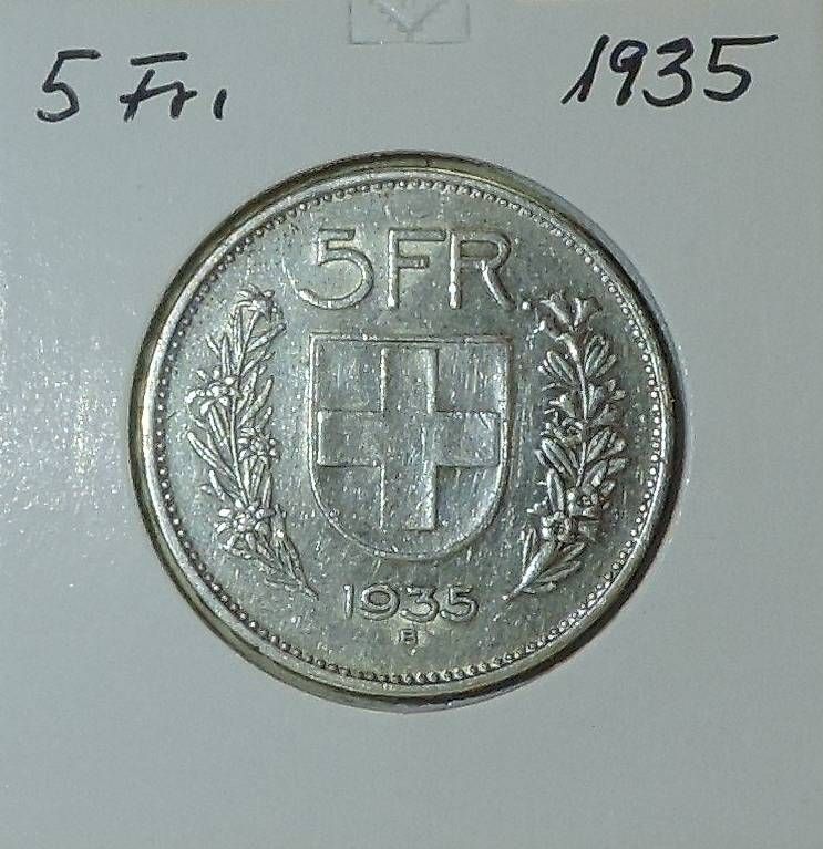 Toutes les monnaies: 5 Franken 1935 – D'occasion à Gommiswald par Malediven2025