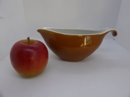 Rössler saucière en porcelaine brune et blanche