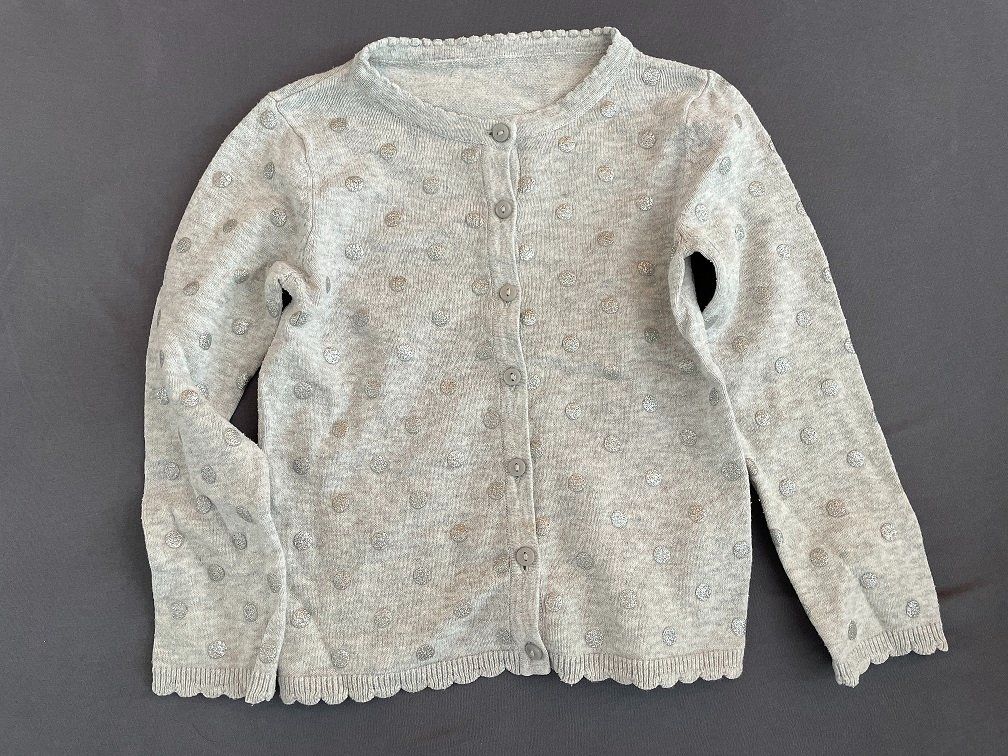Maglioni & Felpe: Graues Jäckchen/Pullover mit Glitzerpunkten, Gr. 98/104 – Usato da Horgen venduto da Feli39