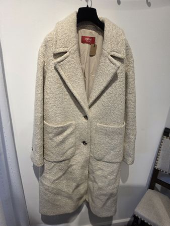 Esprit Mantel beige Boucle Struktur Grösse XS oversize