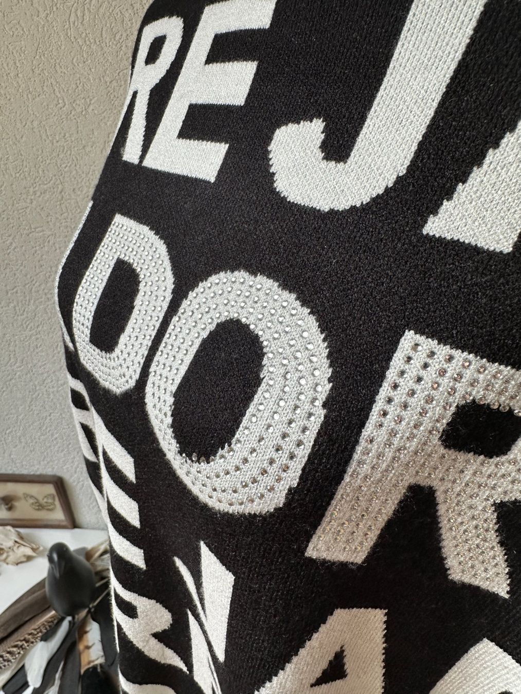 Maglioni & Felpe: Pullover geometrisch Schrift Glitzer M neu! – Nuovo (secondo la descrizione) da Gümmenen venduto da FelizitasHermann 2